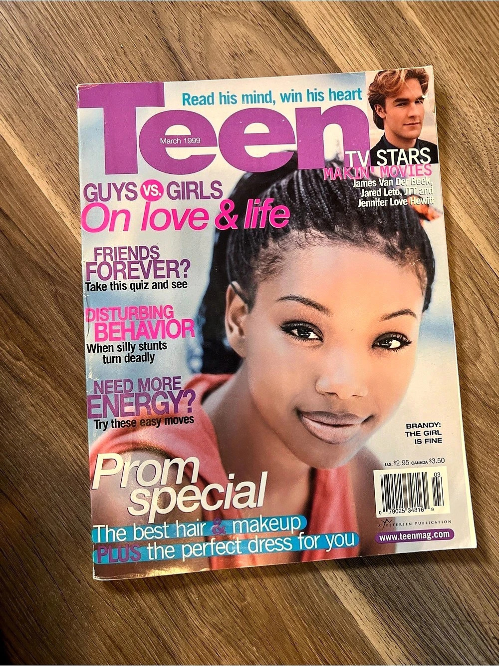 Vintage Teen Magazine March 1999 Brandy Cover